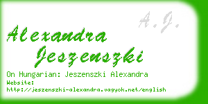 alexandra jeszenszki business card